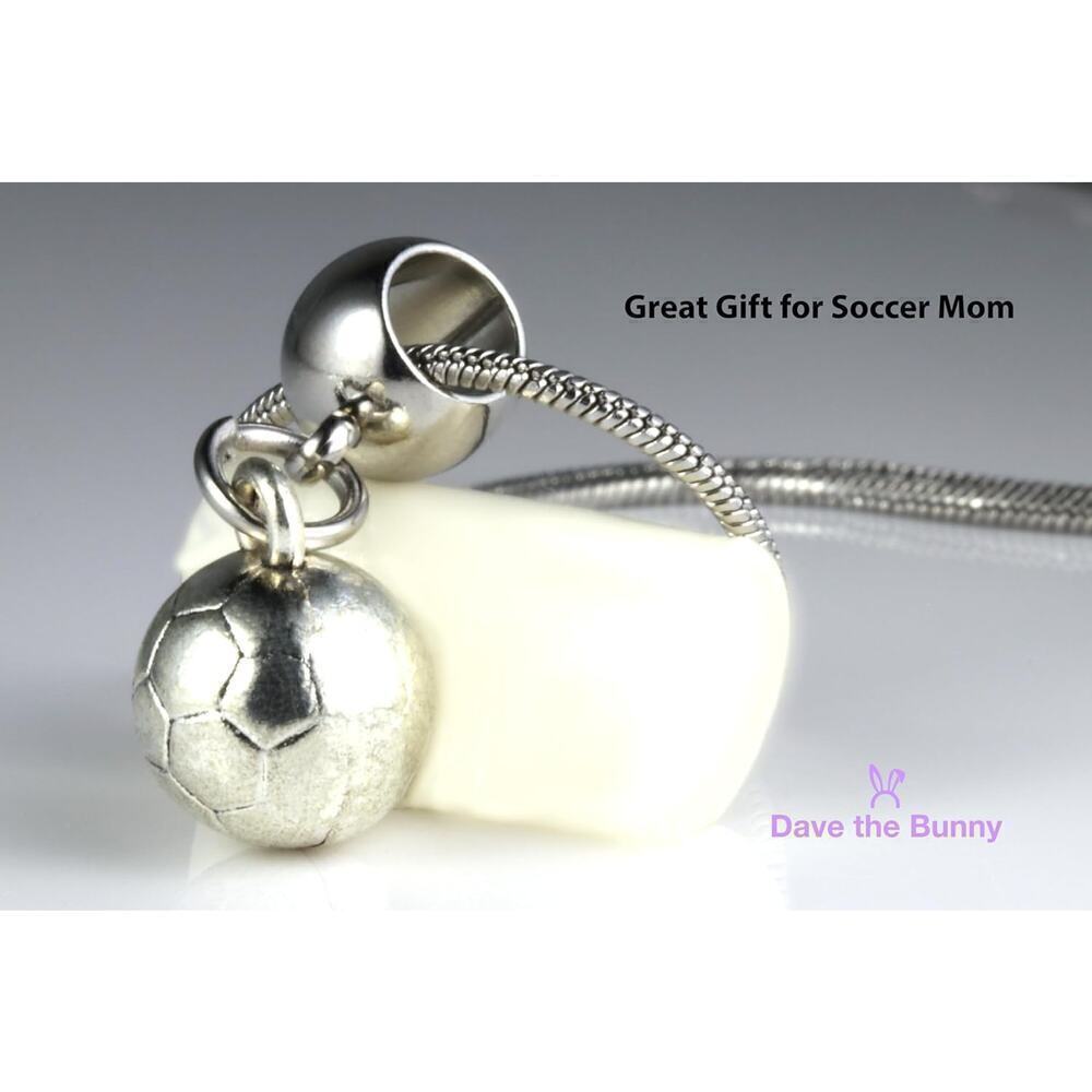 Soccer Necklace - Soccer Ball Charm Necklace - Picture 4 of 9